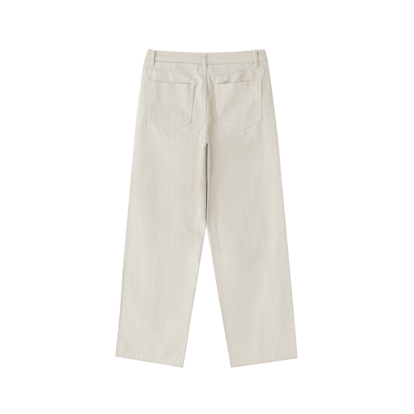 Heavyweight Straight-Leg Pants – Cream