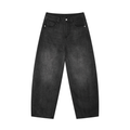Vintage Wash Barrel Jeans – Washed Black
