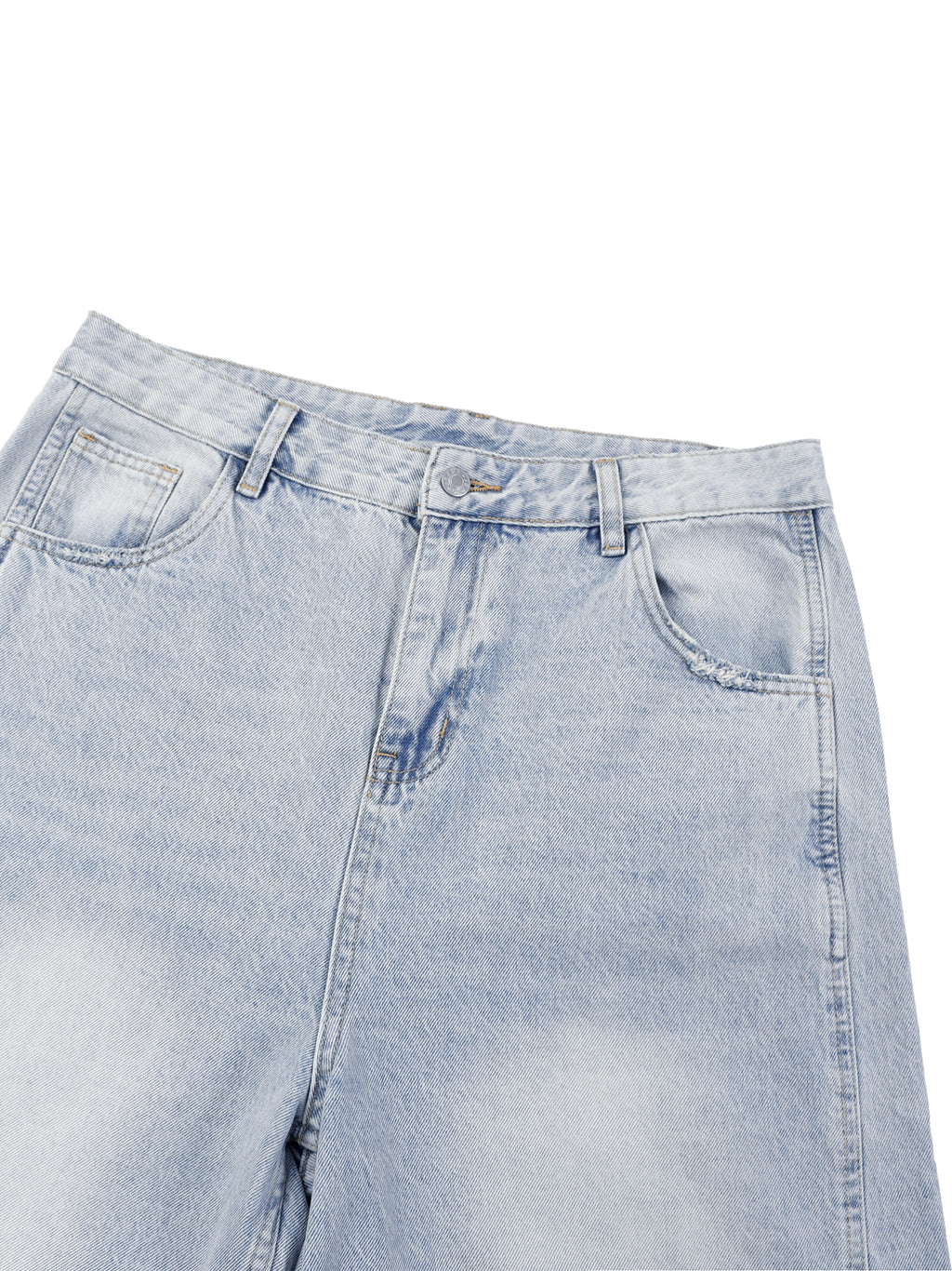 Vintage Wash Barrel Jeans – Light Blue