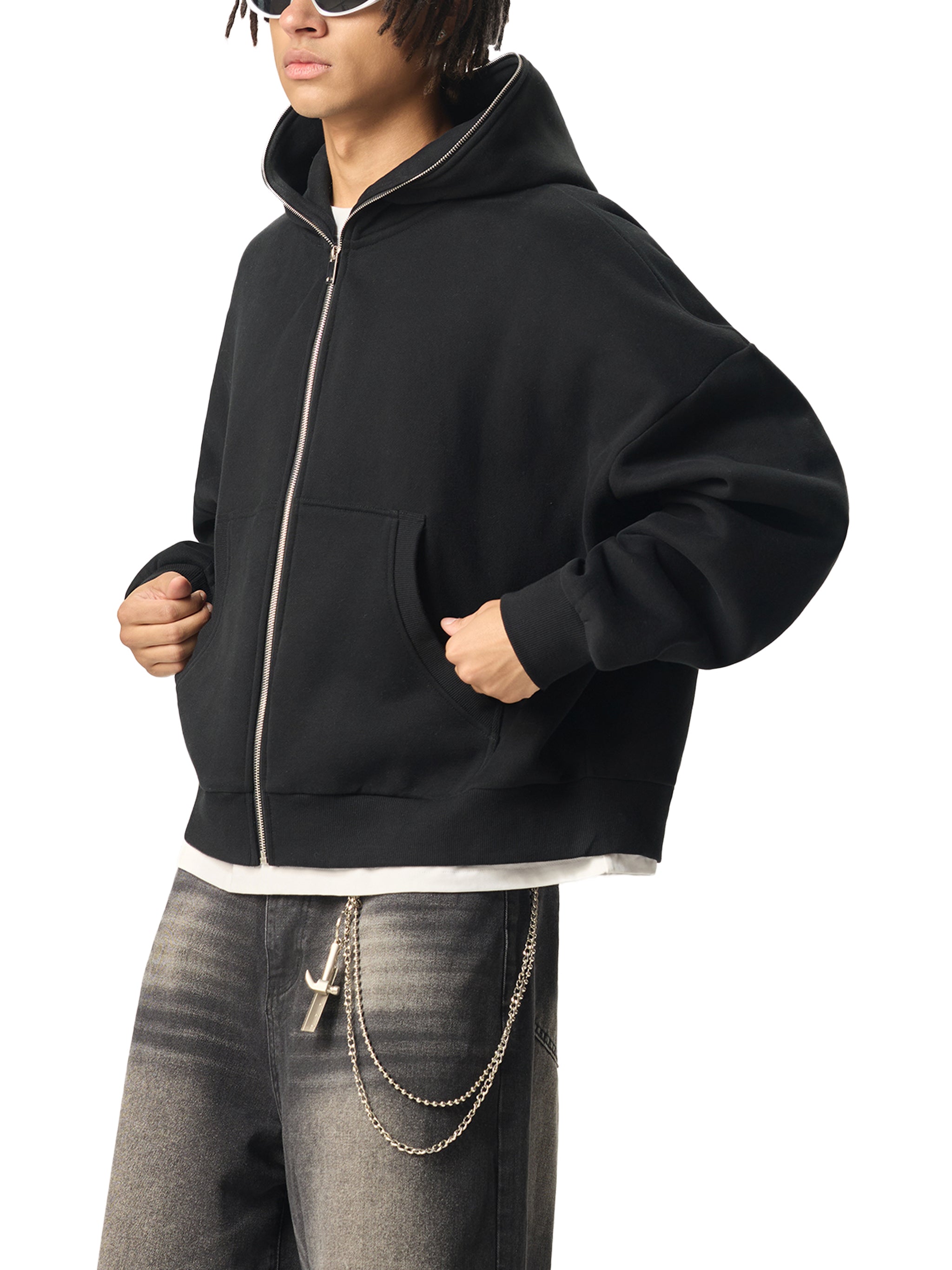 Boxy Zip Hoodie