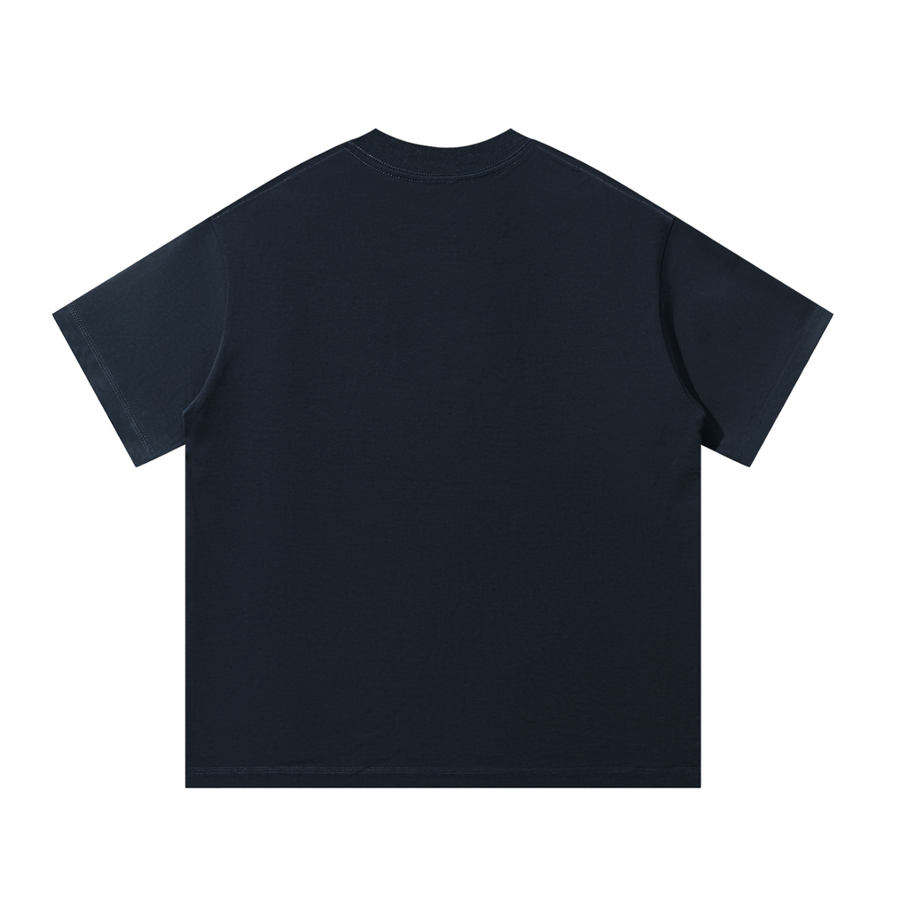 Oversized Cotton T-Shirt – Navy