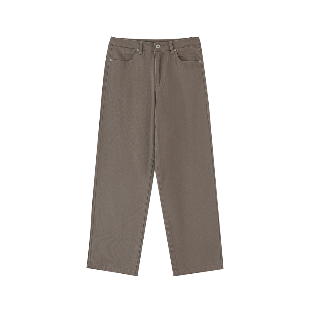 Heavyweight Straight-Leg Pants – Brown