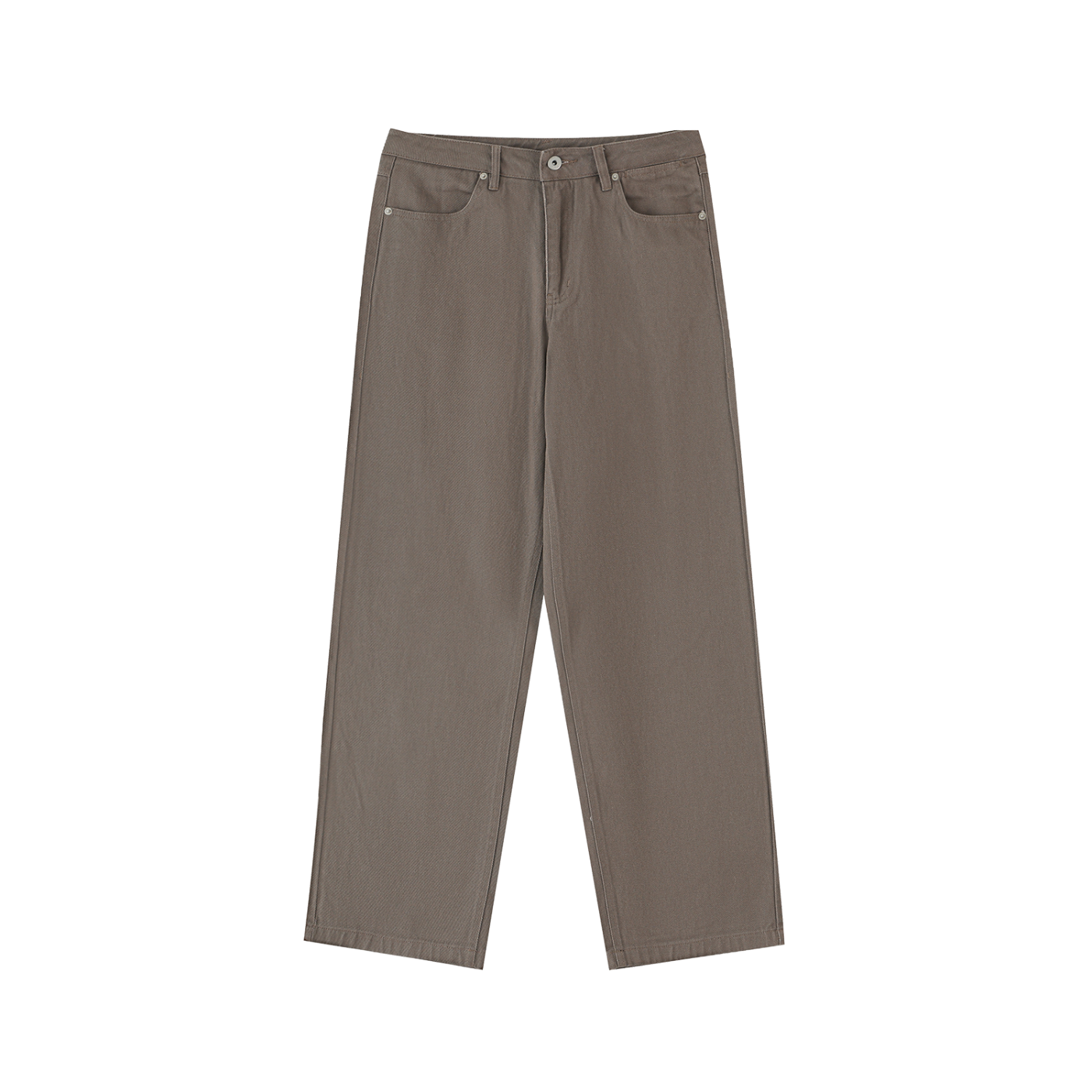 Heavyweight Straight-Leg Pants – Brown