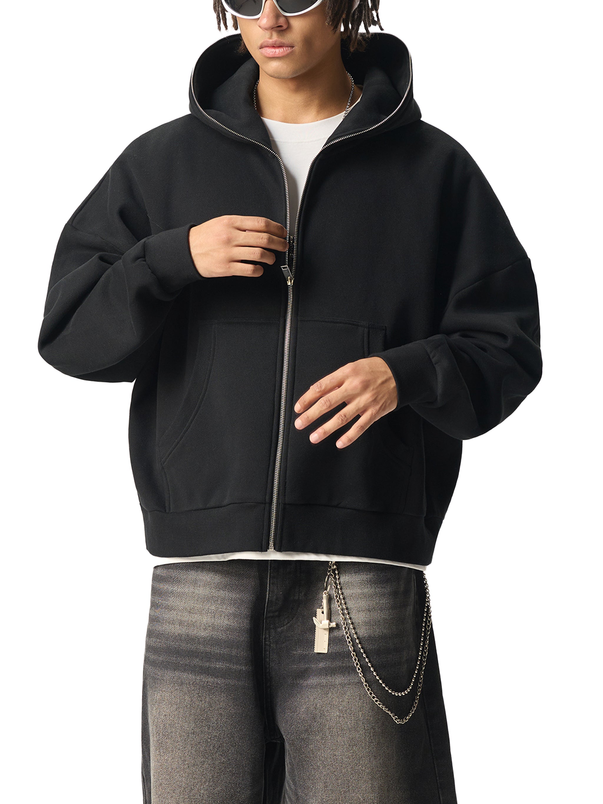 Boxy Zip Hoodie