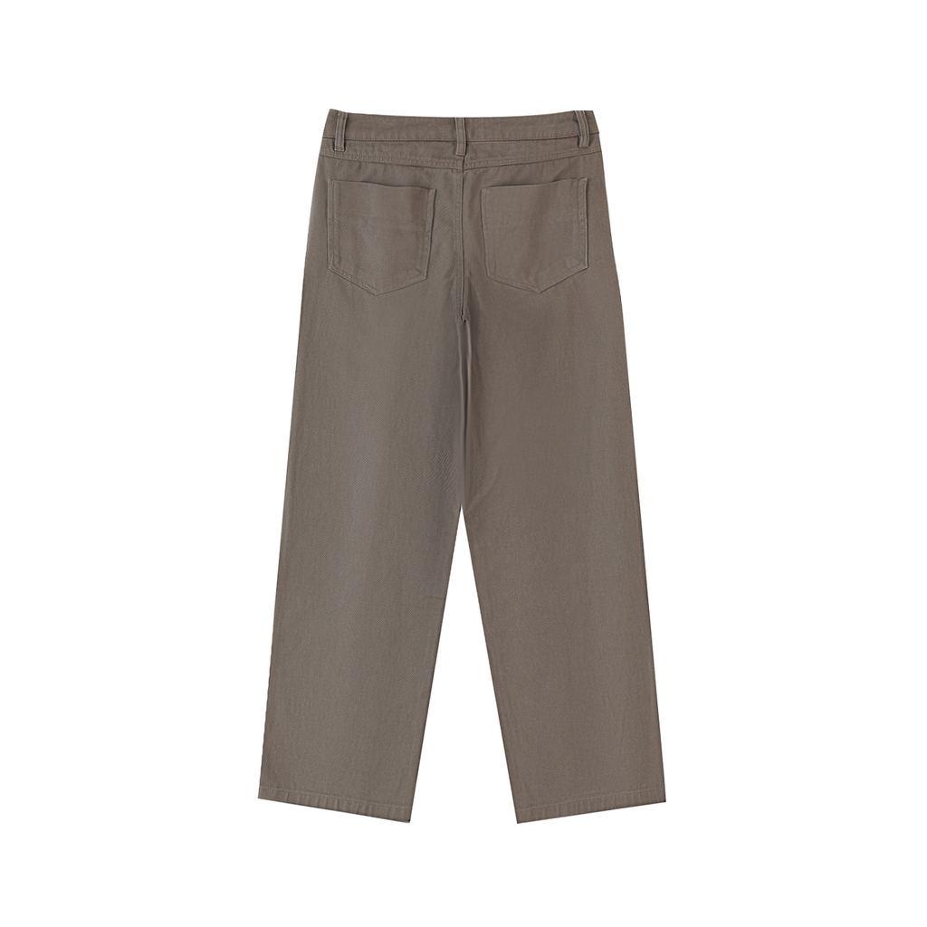 Heavyweight Straight-Leg Pants – Brown