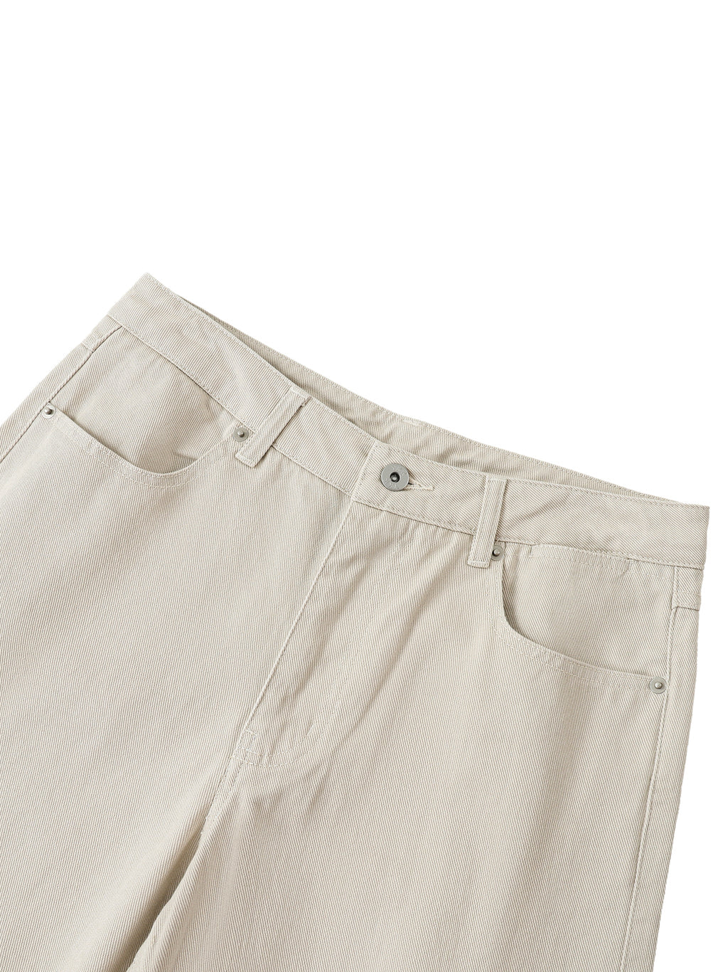 Heavyweight Straight-Leg Pants – Cream