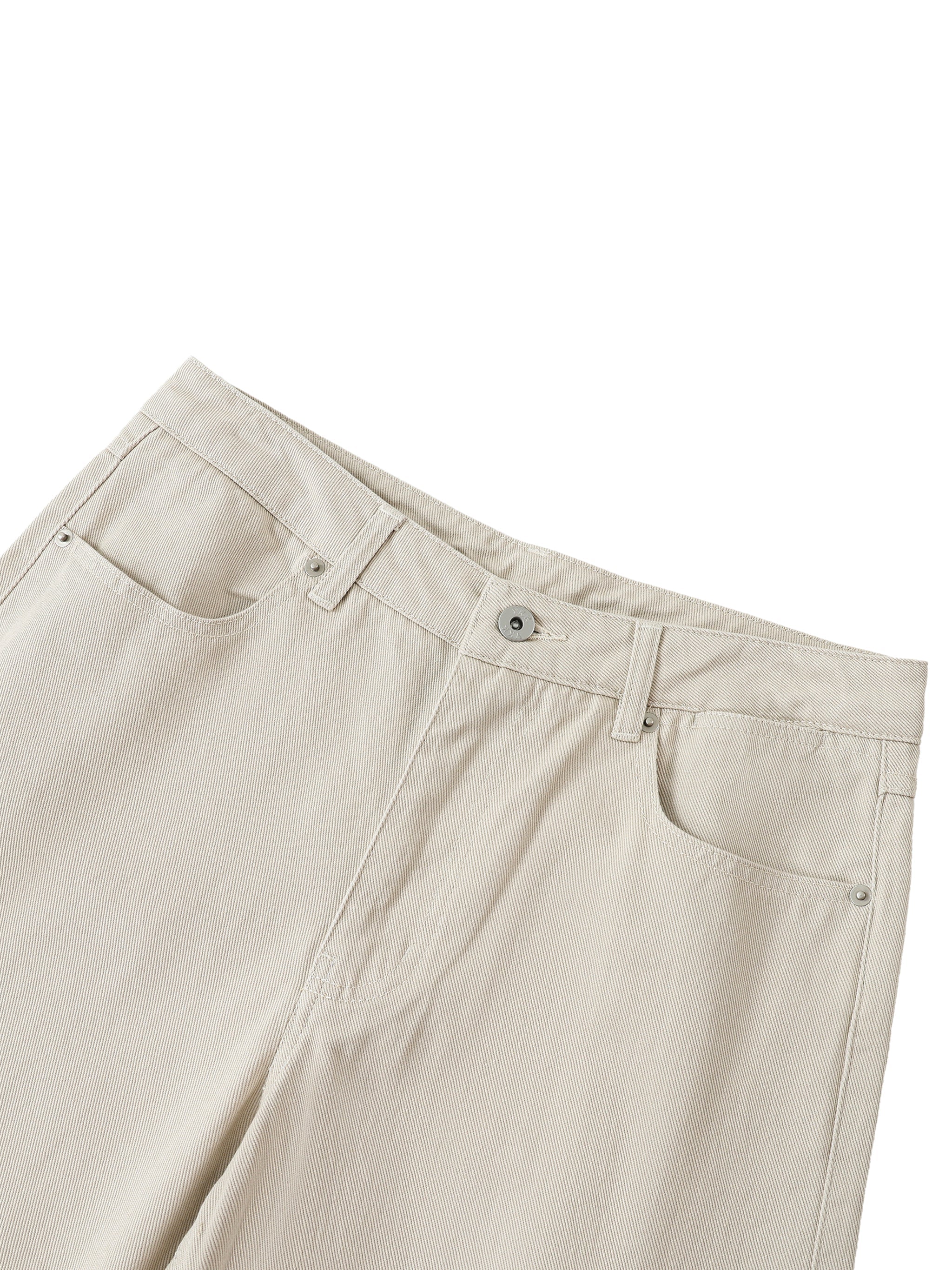 Heavyweight Straight-Leg Pants – Cream