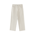 Heavyweight Straight-Leg Pants – Cream