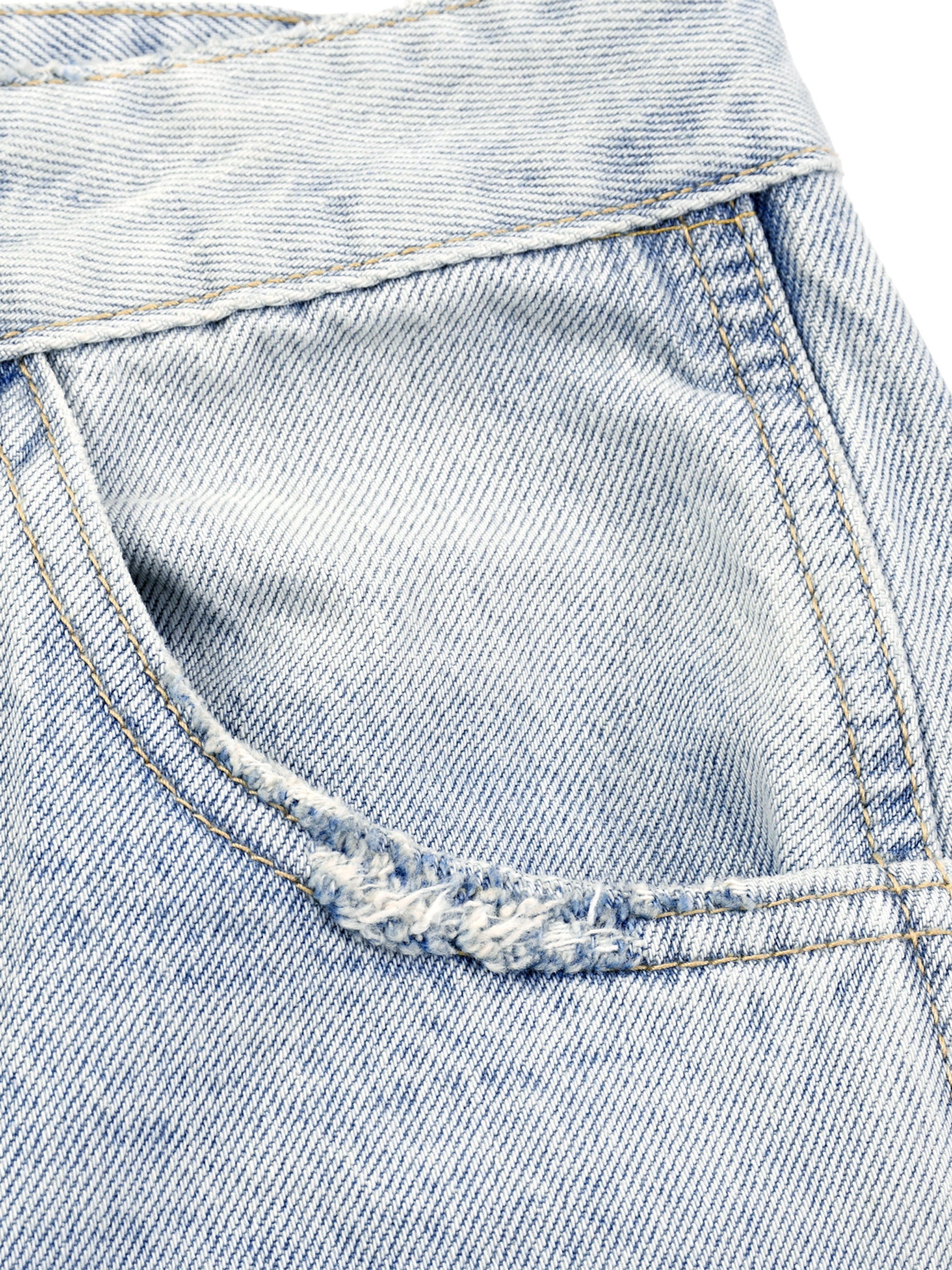 Vintage Wash Barrel Jeans – Light Blue