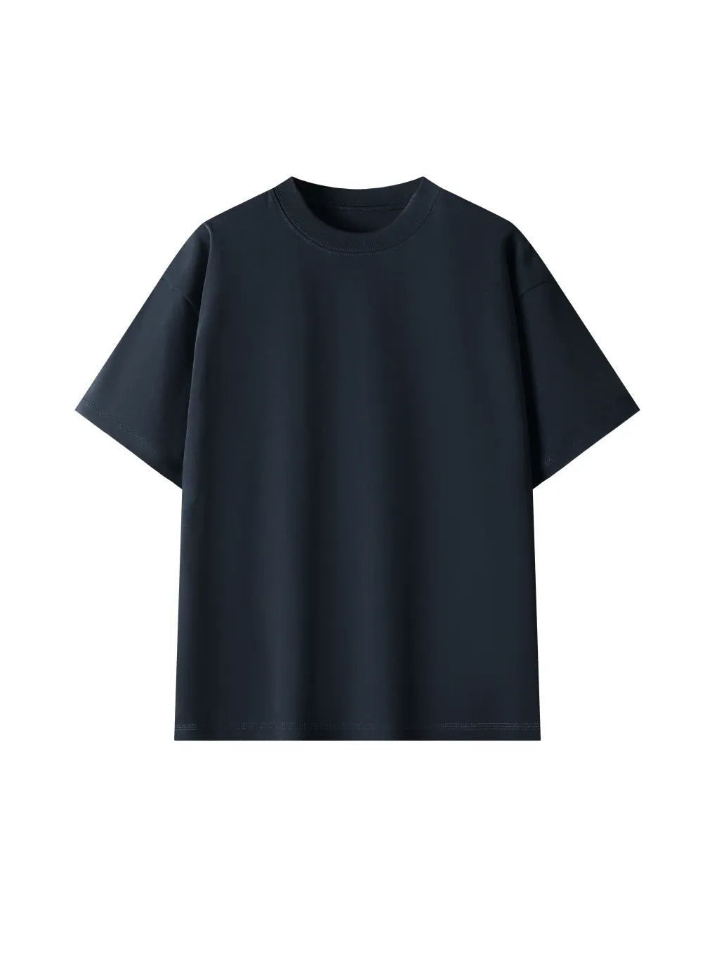 Oversized Cotton T-Shirt – Navy
