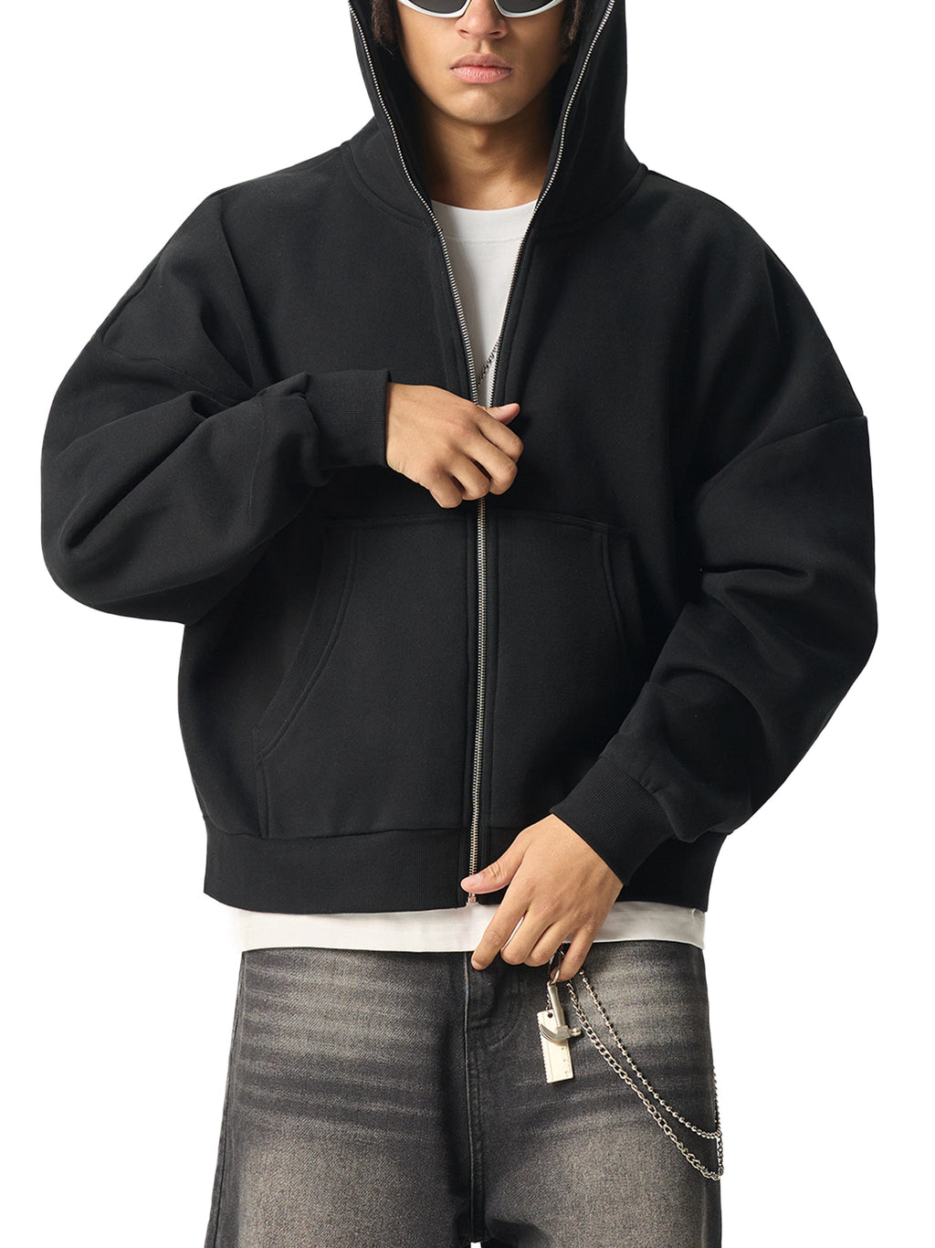 Boxy Zip Hoodie