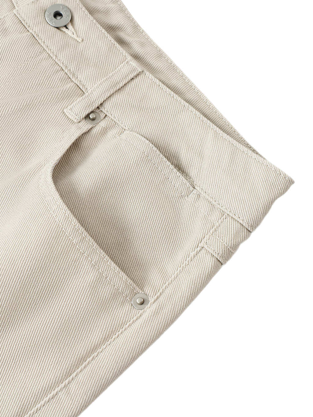 Heavyweight Straight-Leg Pants – Cream